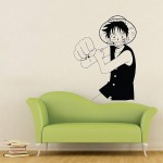 One Piece Luffy Straw Hat Pirate Vinyl Wall Art Decal 